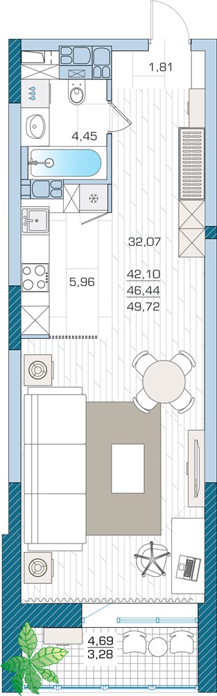 Квартира 2.14 в ЖК 
